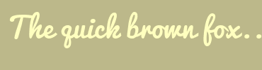 Image with Font Color FFFFBF and Background Color BCB88A